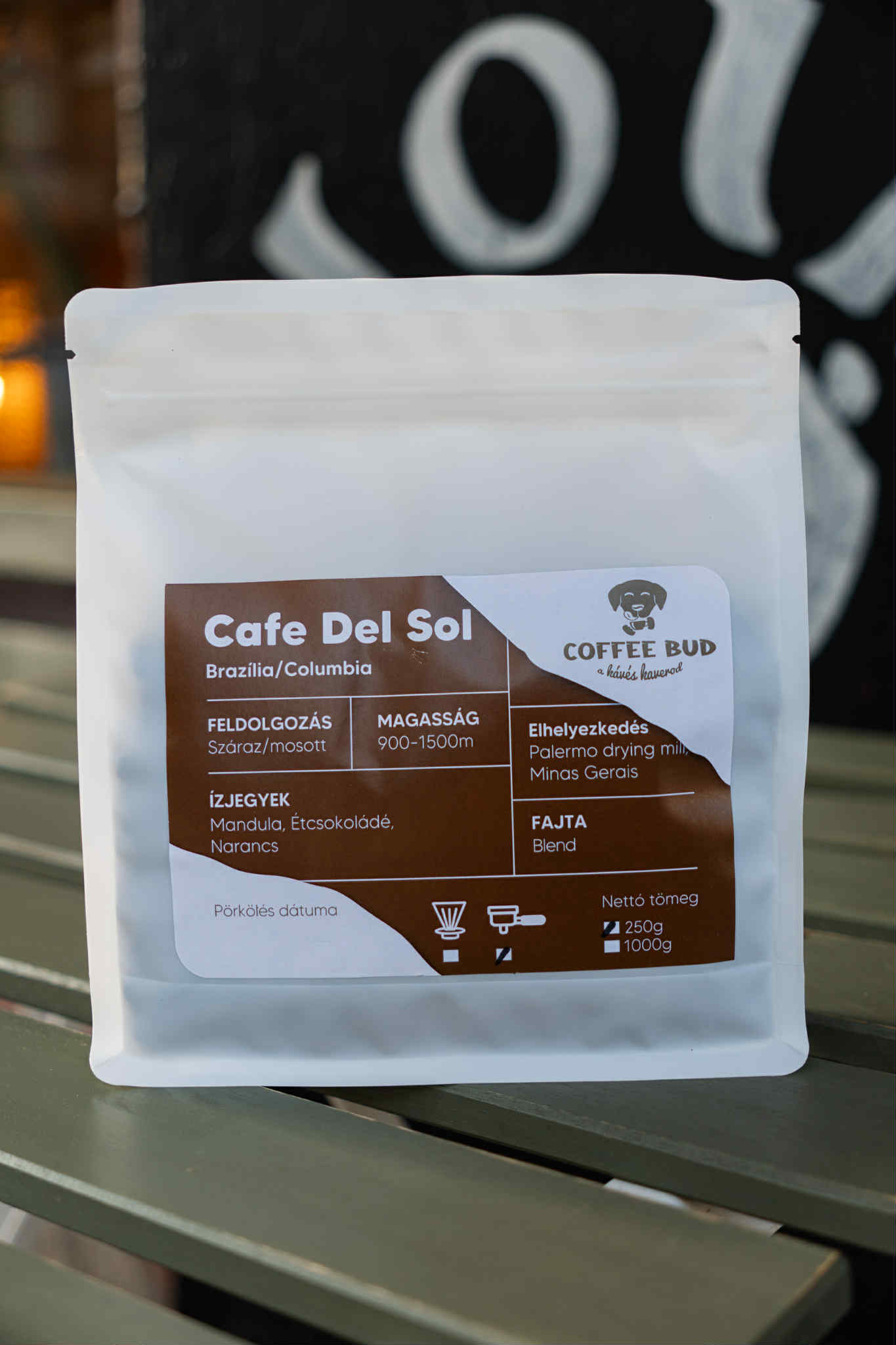 Cafe del Sol sötét pörkölésű szemes kávé