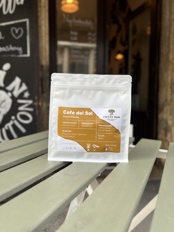 Cafe del Sol Etióp Brazil blend világos pörkölésű szemes kávé