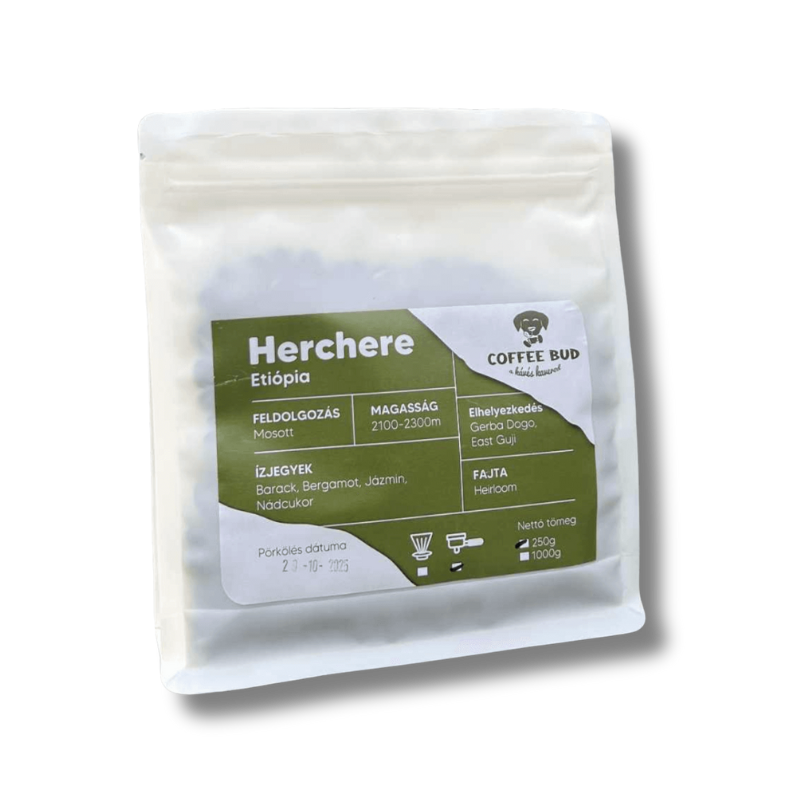 Világos pörkölésű etióp kávé